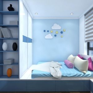 Giải pháp thiết kế nội thất phòng ngủ cho 2 bé diện tích nhỏ - Tiện nghi, thông thoáng5